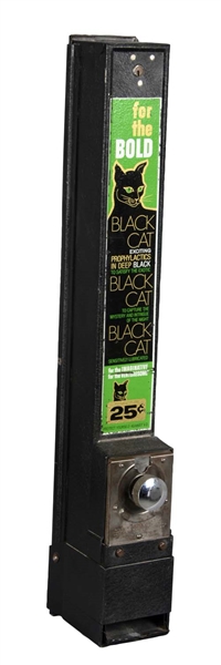 25¢ HARMON BLACK CAT WALL MOUNT CONDOM VENDING MACHINE
