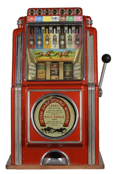 **5¢ A.C. NOVELTY CO. DAILY DOUBLE SLOT MACHINE 
