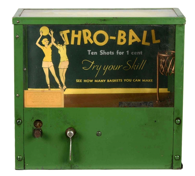 1¢ BAFFLE BALL INC. THRO-BALL SKILL GAME