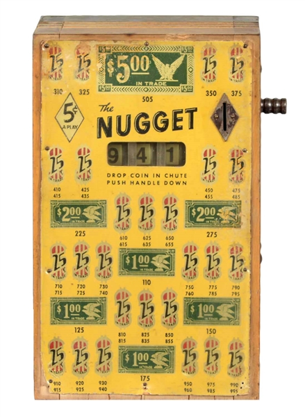 **5¢ BALLY MFG. THE NUGGET TRADE STIMULATOR