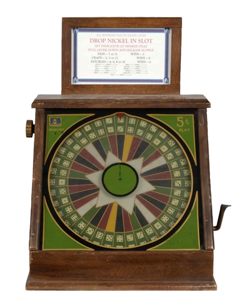 **5¢ COUNTERTOP CRAPS WHEEL TRADE STIMULATOR