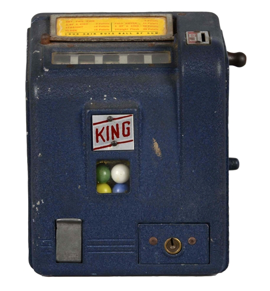 5¢ COMET INDUSTRIES KING TRADE STIMULATOR WITH GUM VENDOR