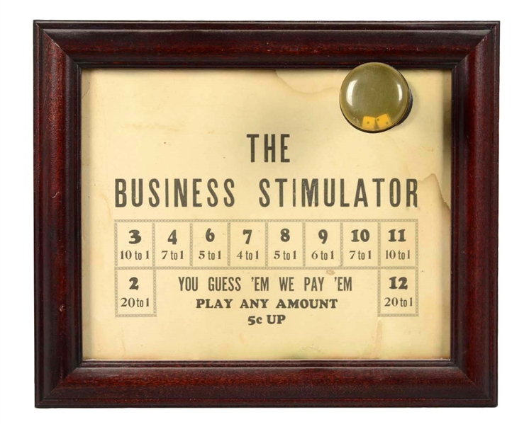 "THE BUSINESS STIMULATOR" GAMING MAT IN FRAME