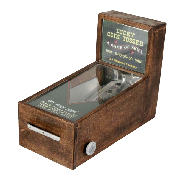 1¢ A.J. STEPHENS & CO. LUCKY COIN TOSSER COUNTER GAME