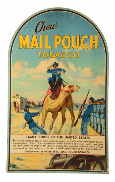 MAIL POUCH TOBACCO DIECUT CARDBOARD SIGN. 