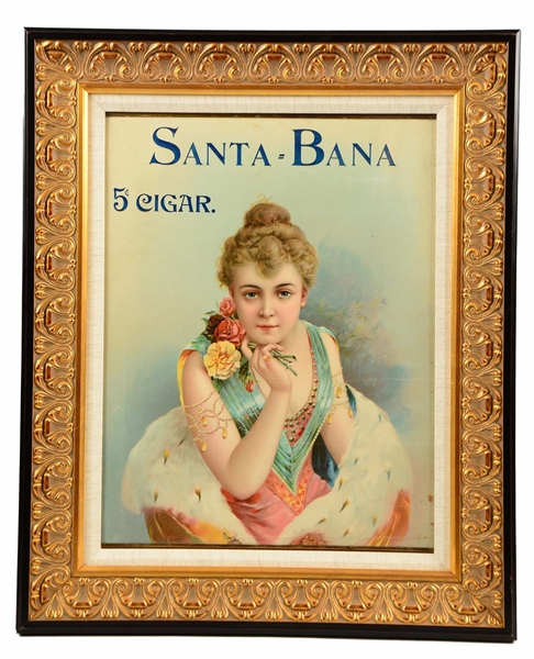 SANTA BANA CIGAR ADVERTISING POSTER.  