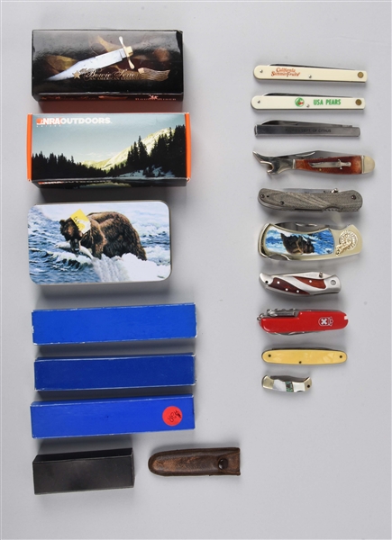 LOT OF 11: FOLDING KNIVES BY VARIOUS MAKERS.