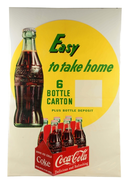 LARGE 1950S COCA-COLA ADVERTISING POSTER.
