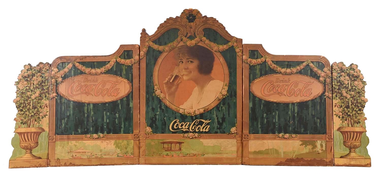 1913 COCA-COLA FOLD-OUT WINDOW DISPLAY.