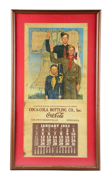 1953 COCA-COLA BOY SCOUTS ADVERTISING CALENDAR 