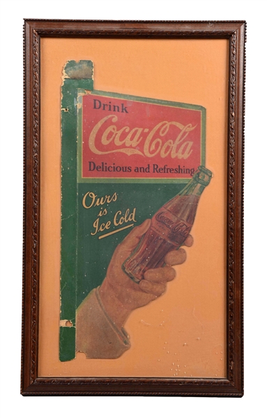 EARLY DIECUT COCA-COLA BOTTLE SIGN.
