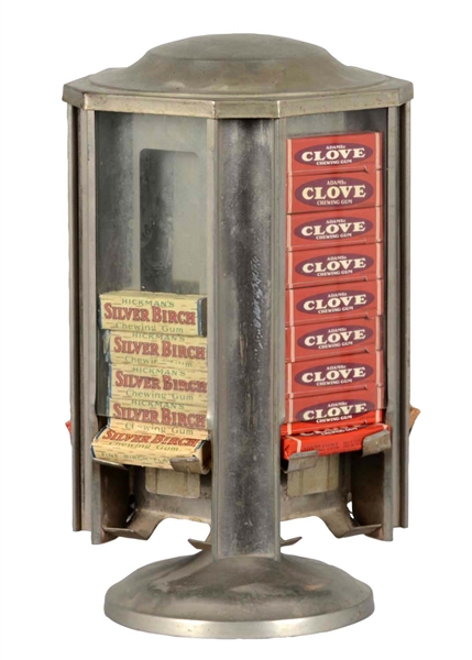 FIVE COLUMN ROTATING GUM DISPENSER