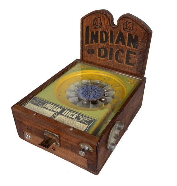 1¢ EXHIBIT SUPPLY CO. INDIAN DICE PINBALL GAME