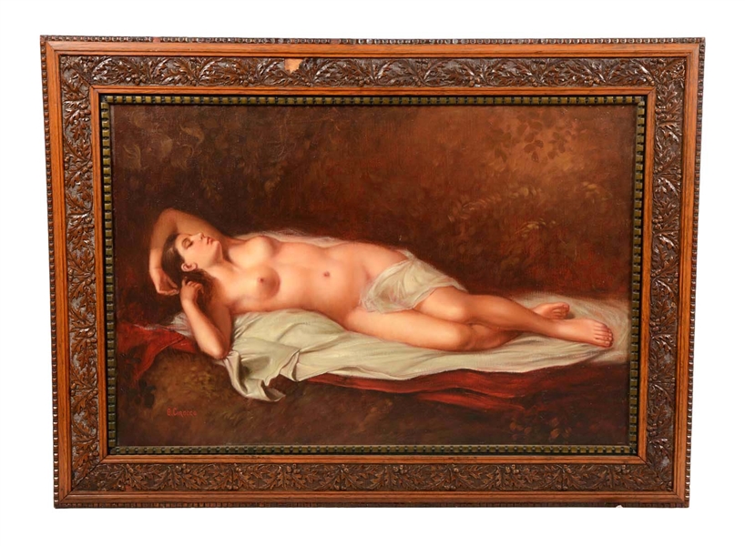 LARGE SALOON NUDE PAINTING. 