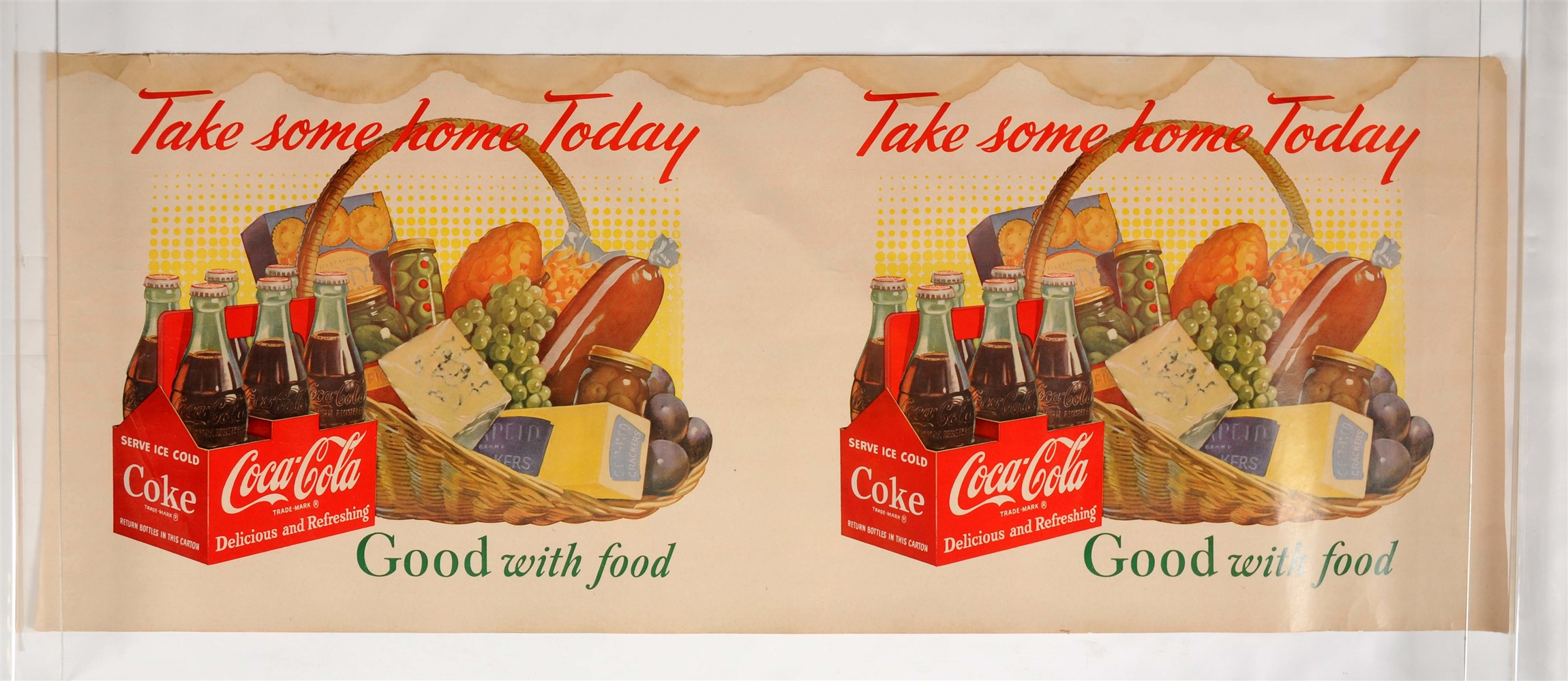 LOT OF 2: COCA-COLA ADVERTISING POSTERS. 