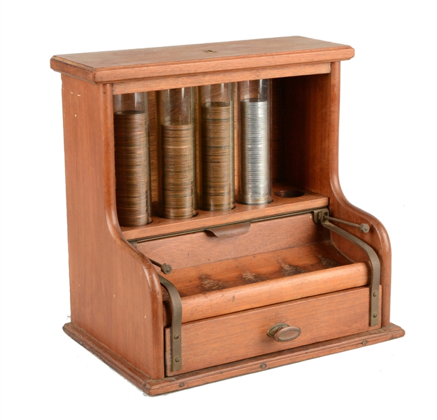 EARLY WOODEN CASH REGISTER