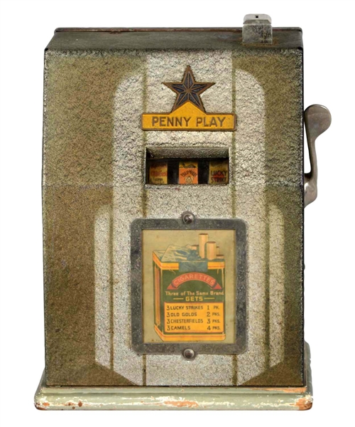 **1¢ JENNINGS STAR PENNY PLAY CIGARETTE TRADE STIMULATOR