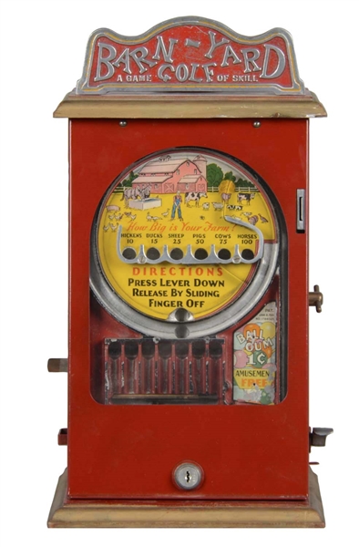 1¢ PEO BARN YARD GOLF COUNTER FLIP BALL MACHINE