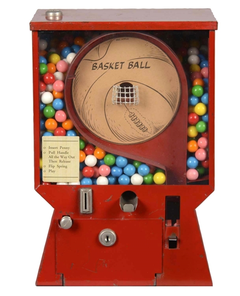 1¢ BASKET BALL GUMBALL VENDING MACHINE