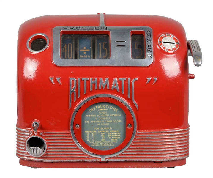 1¢ DAVAL MFG. CO. RITHMATIC TRADE STIMULATOR