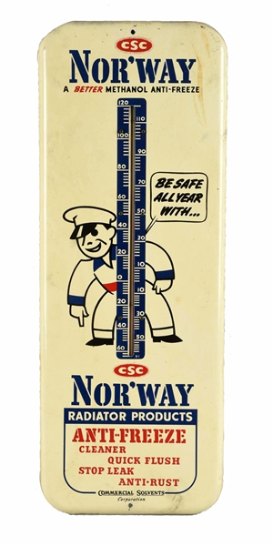 NORWAY ANTI-FREEZE TIN THERMOMETER.              