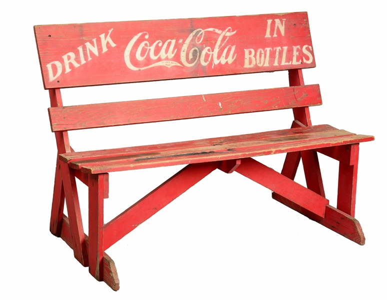 EARLY COCA-COLA WOODEN BENCH.