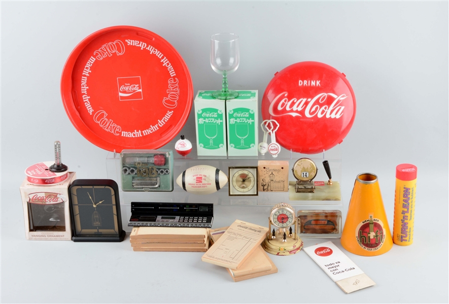 LARGE LOT OF COCA-COLA ADVERTISING PIECES.