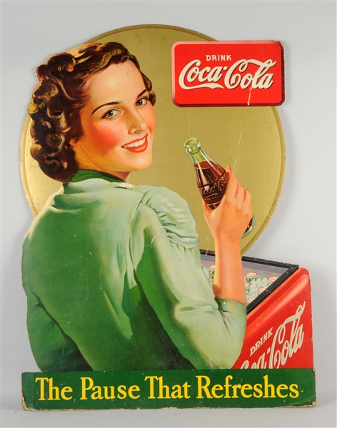 COCA-COLA DIECUT ADVERTISING SIGN.