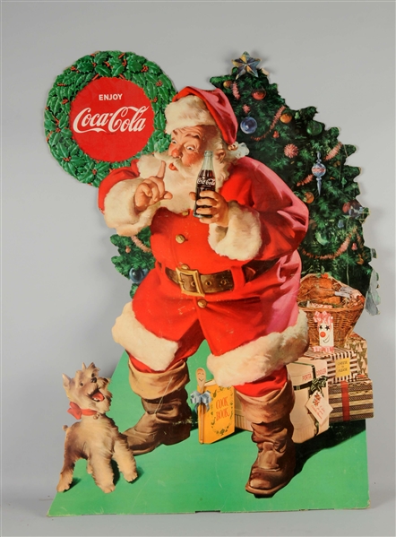 COCA-COLA SANTA CLAUS DIECUT ADVERTISING SIGN.