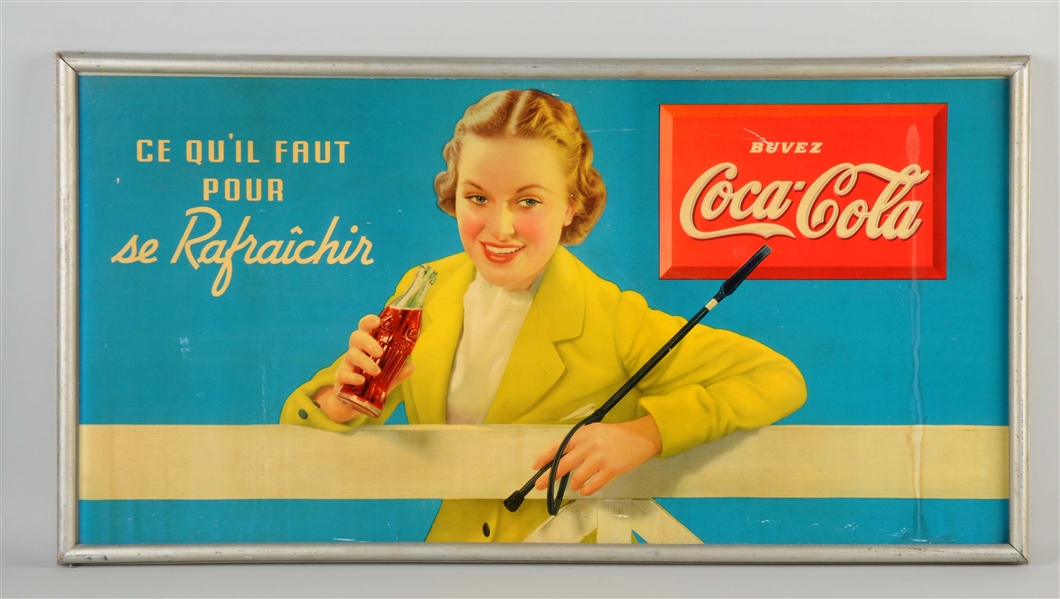 FRENCH CANADIAN COCA-COLA ADVERTISING SIGN.