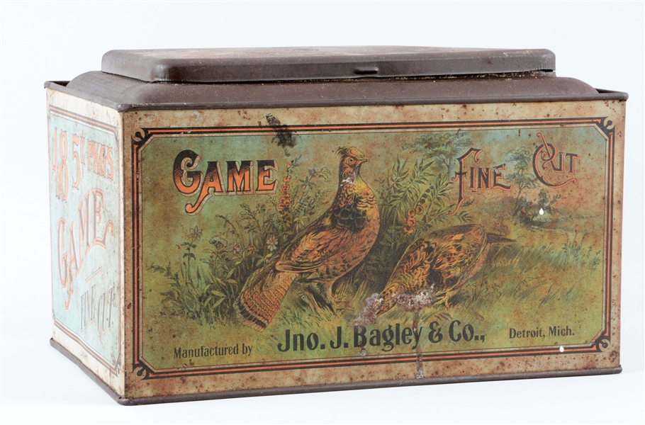 GAME FINE CUT TOBACCO TIN.