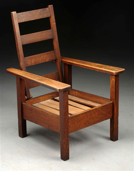 STICKLEY BROTHERS CHILDS MORRIS CHAIR NO. 280-1/2.