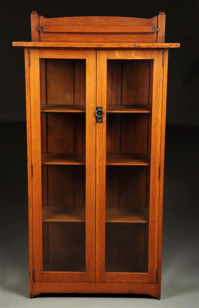 STICKLEY BROTHERS SINGLE DOOR CHINA CABINET.