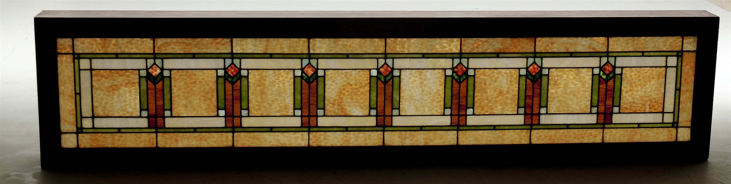PRAIRIE STYLE STAINED GLASS WINDOW.  