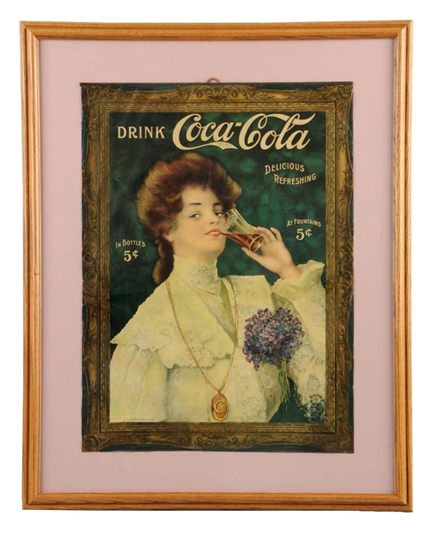 1905 JUANITA COCA - COLA PAPER POSTER.            