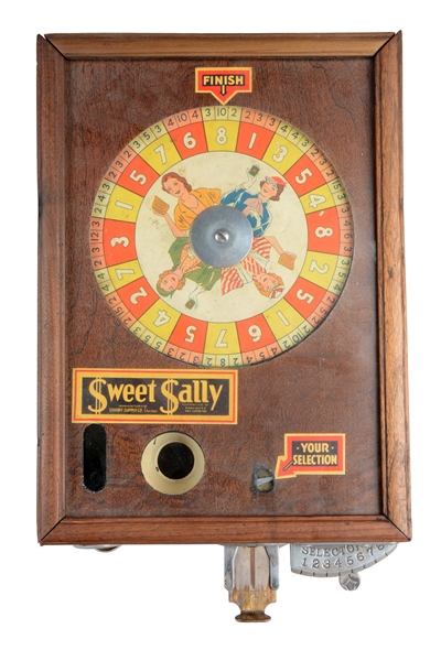 5¢ EXHIBIT SUPPLY "SWEET SALLY" DIAL GAME