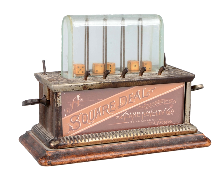 KEANE NOVELTY CO. SQUARE DEAL HOLD & DRAW DICE MACHINE