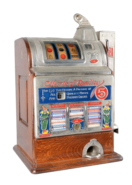 **5¢ O.D. JENNINGS AUTOMATIC COUNTER MINT VENDER SLOT MACHINE