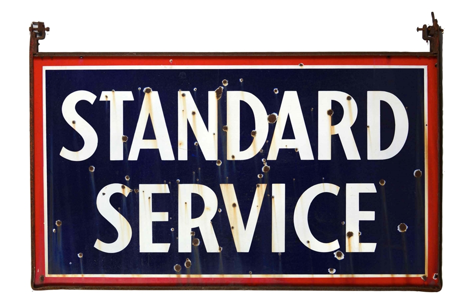STANDARD SERVICE PORCELAIN ADVERTISING SIGN.
