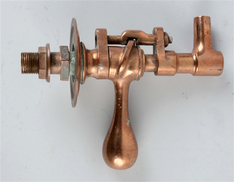 UNUSUAL BRASS BEER DISPENSER SPOUT. 