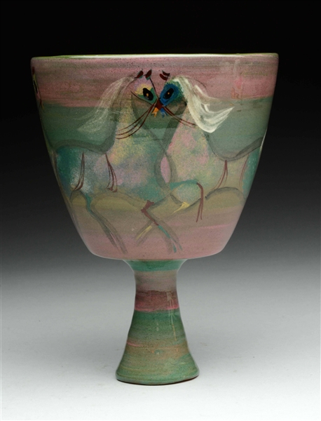 PAINTED PILLIN GOBLET. 