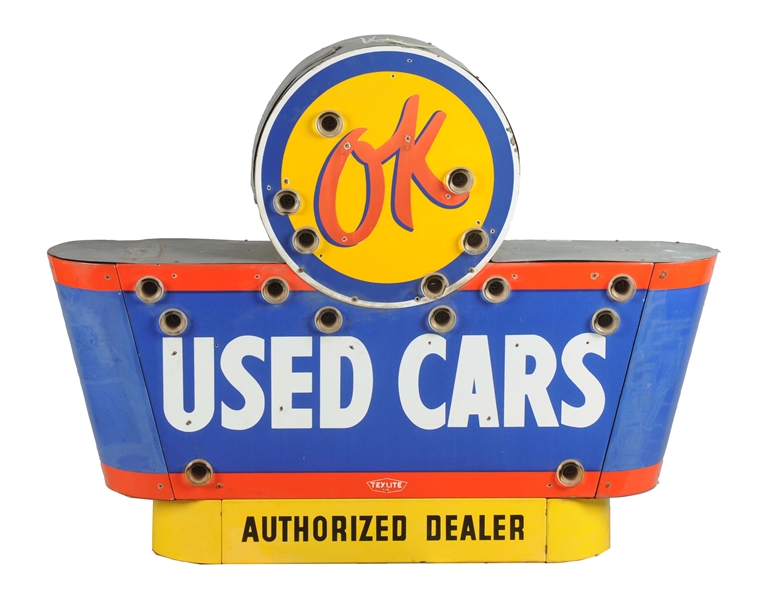 (CHEVROLET) OK USED CARS AUTHORIZED DEALER NEON SIGN.