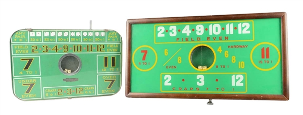 LOT OF 2: CRAPS TABLE COUNTER GAMES