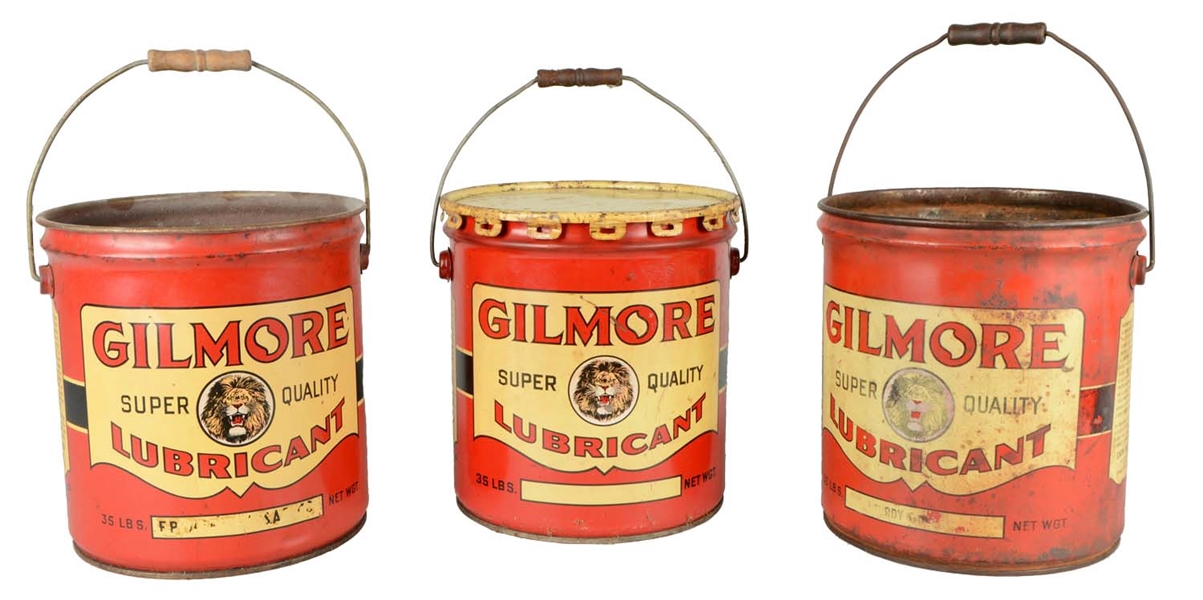 LOT OF 3: GILMORE LUBRICANT 35 LB BUCKETS.