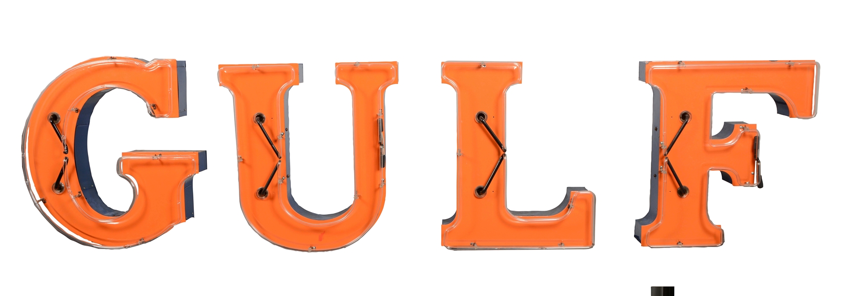 LARGE GULF PORCELAIN NEON LETTERS.
