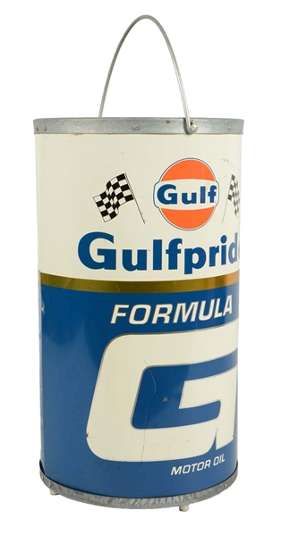 GULFPRIDE FORMULA G MOTOR OIL TRASH CAN.