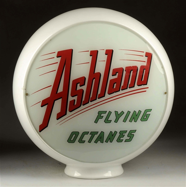 ASHLAND FLYING OCTANES 13-1/2" GLOBE LENSES. 