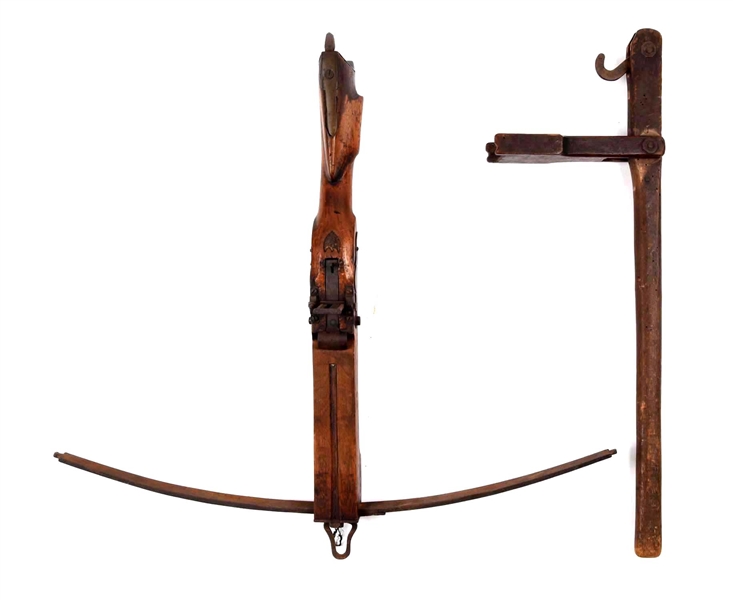 GERMAN CROSSBOW WITH COCKING DEVICE.
