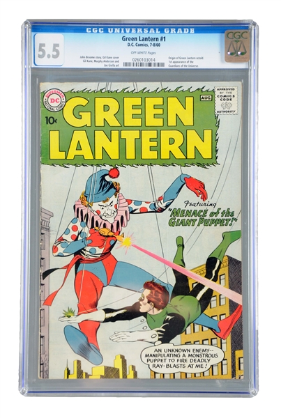 DC COMICS GREEN LANTERN #1 COMIC BOOK CGC UNIVERSAL GRADE 5.5 
