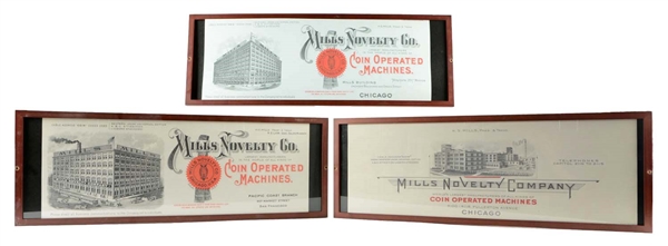 LOT OF 9: FRAMED CASINNO SIGNAGE AND EPHEMERA